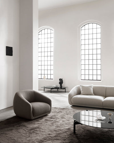 Notch Round Coffee Table - Extra Large - Black