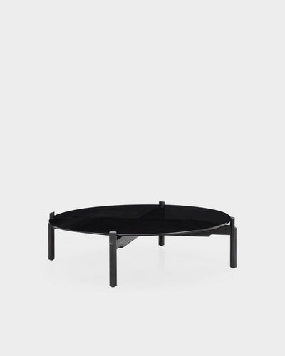 Notch Round Coffee Table - Large - Black