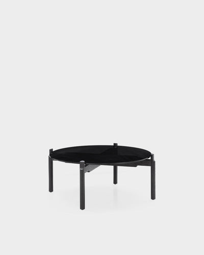Notch Round Coffee Table - Medium - Black