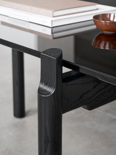 Notch Rectangular Coffee Table - Medium - Black