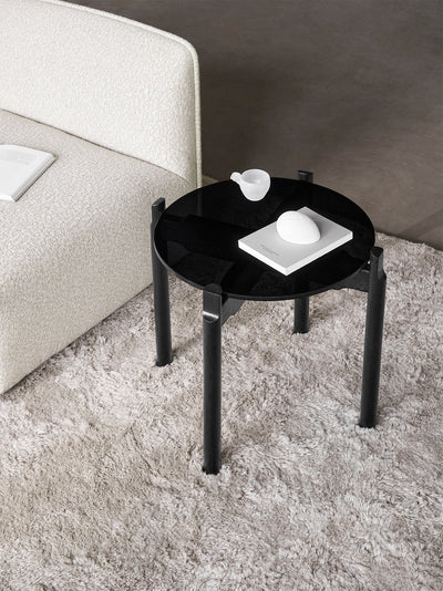 Notch Round Side Table - Small - Black