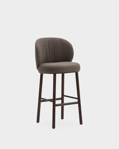 Ovata Bar Stool - Black - Slate Grey-Tivoli 06
