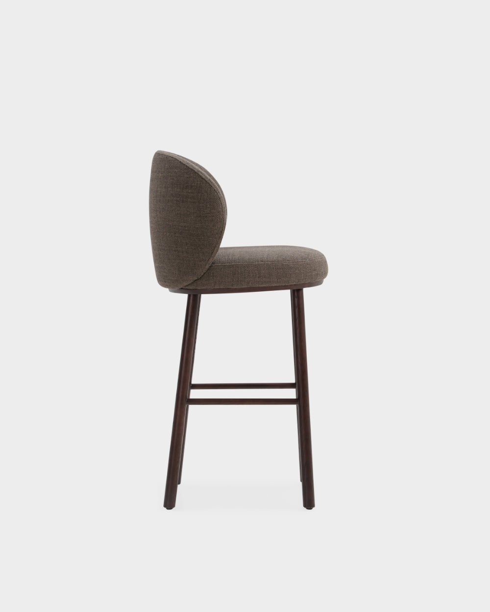 Ovata Bar Stool - Black - Slate Grey-Tivoli 06
