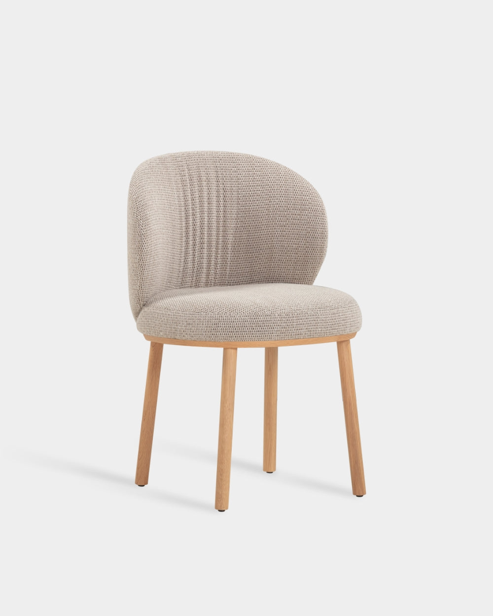 Ovata Dining Chair - Light Oak - Oatmeal-Turn 02