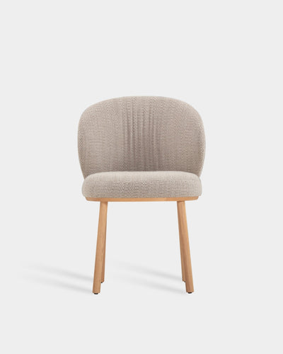 Ovata Dining Chair - Light Oak - Oatmeal-Turn 02