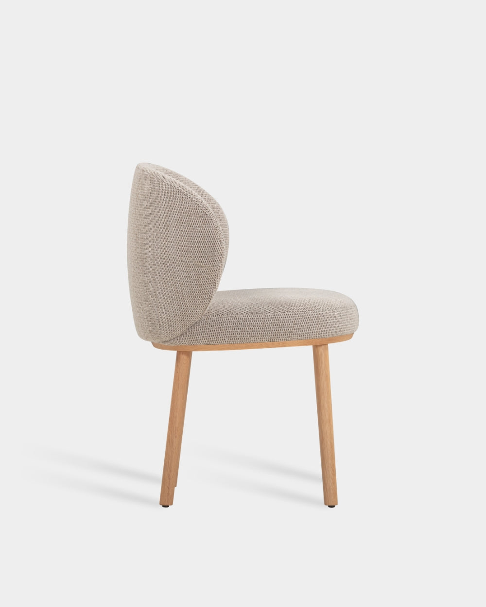 Ovata Dining Chair - Light Oak - Oatmeal-Turn 02