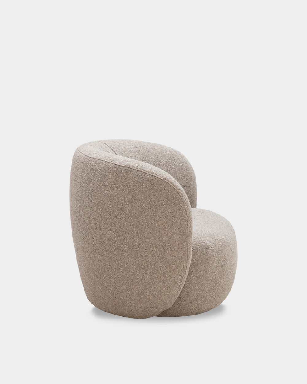 Ovata Large Lounge Chair - Light Brown Boucle-Cuddle 04