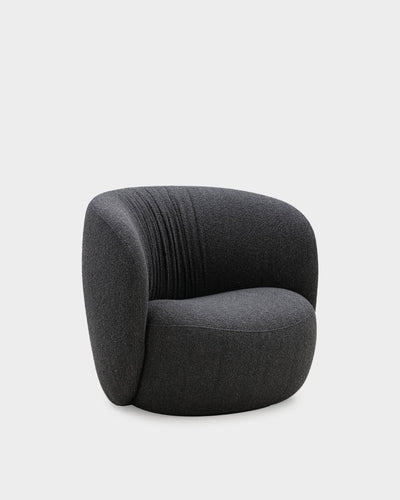 Ovata Large Lounge Chair - Charcoal Boucle-Cuddle 08