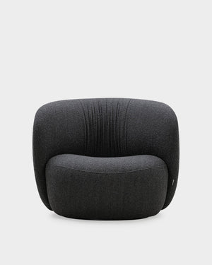 Ovata Large Lounge Chair - Charcoal Boucle-Cuddle 08
