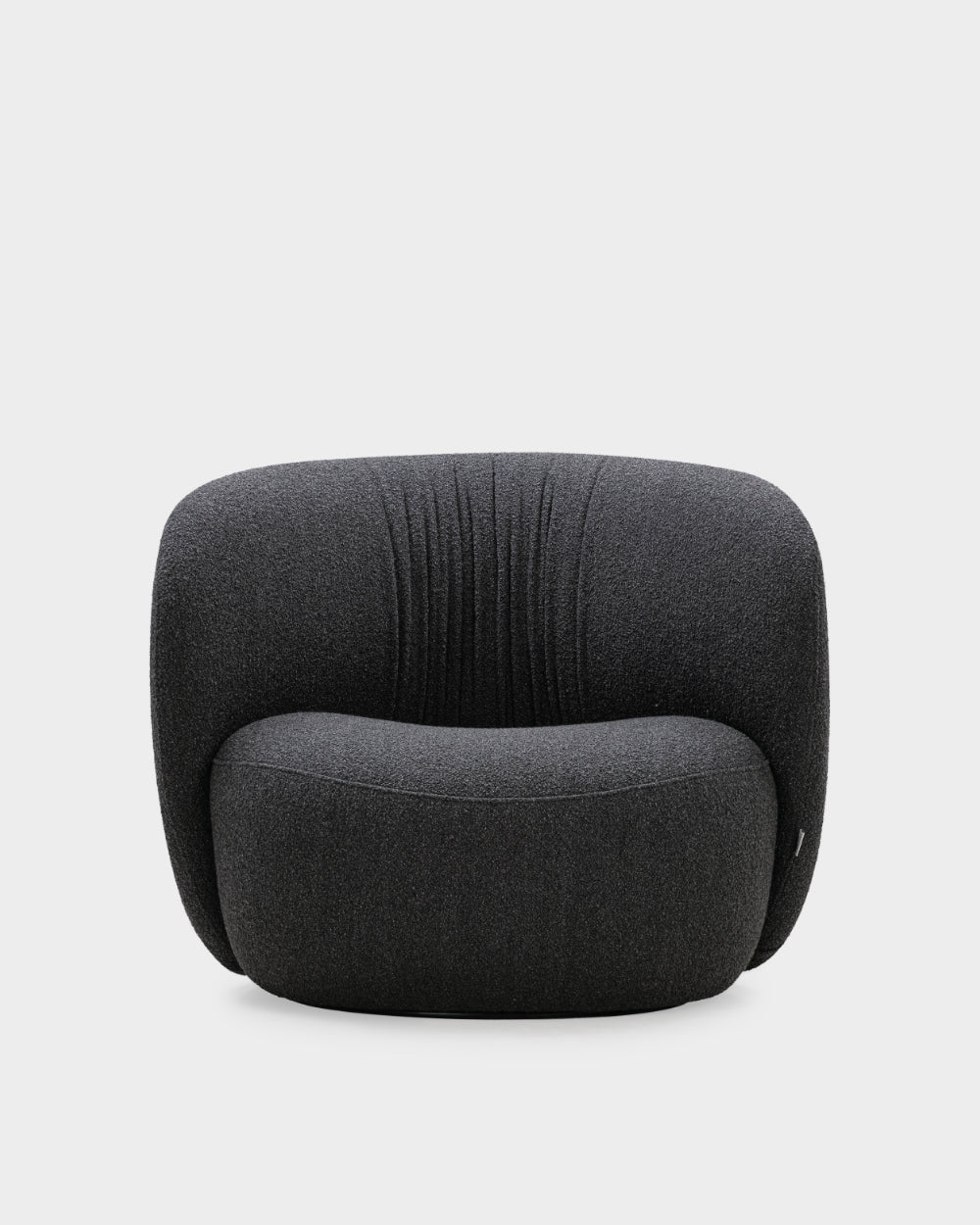 Ovata Large Lounge Chair - Charcoal Boucle-Cuddle 08