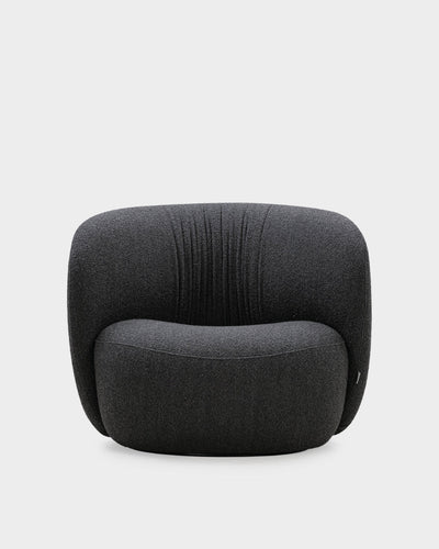 Ovata Large Lounge Chair - Charcoal Boucle-Cuddle 08