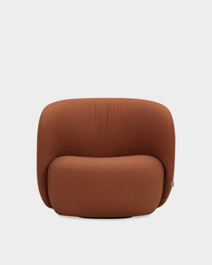 Ovata Large Lounge Chair - Clay Red-Umber 63129