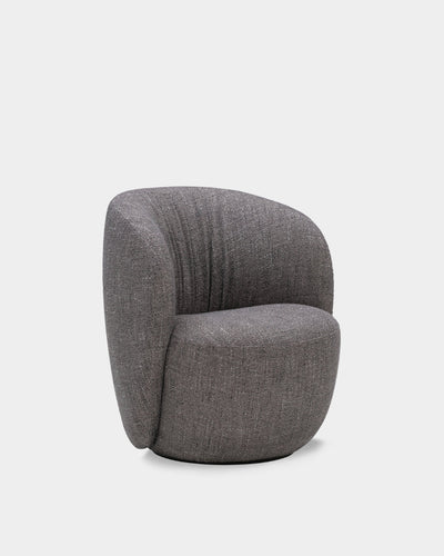 Ovata Swivel Small Lounge Chair - Grey-Alma 04