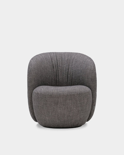 Ovata Swivel Small Lounge Chair - Grey-Alma 04