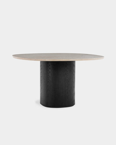 Ovata Dining Table - Black - Jura Grey Limestone