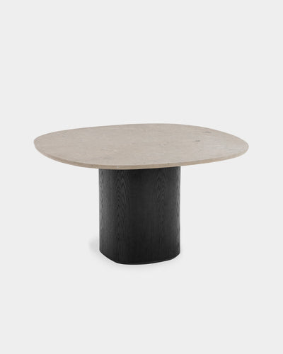 Ovata Dining Table - Black - Jura Grey Limestone