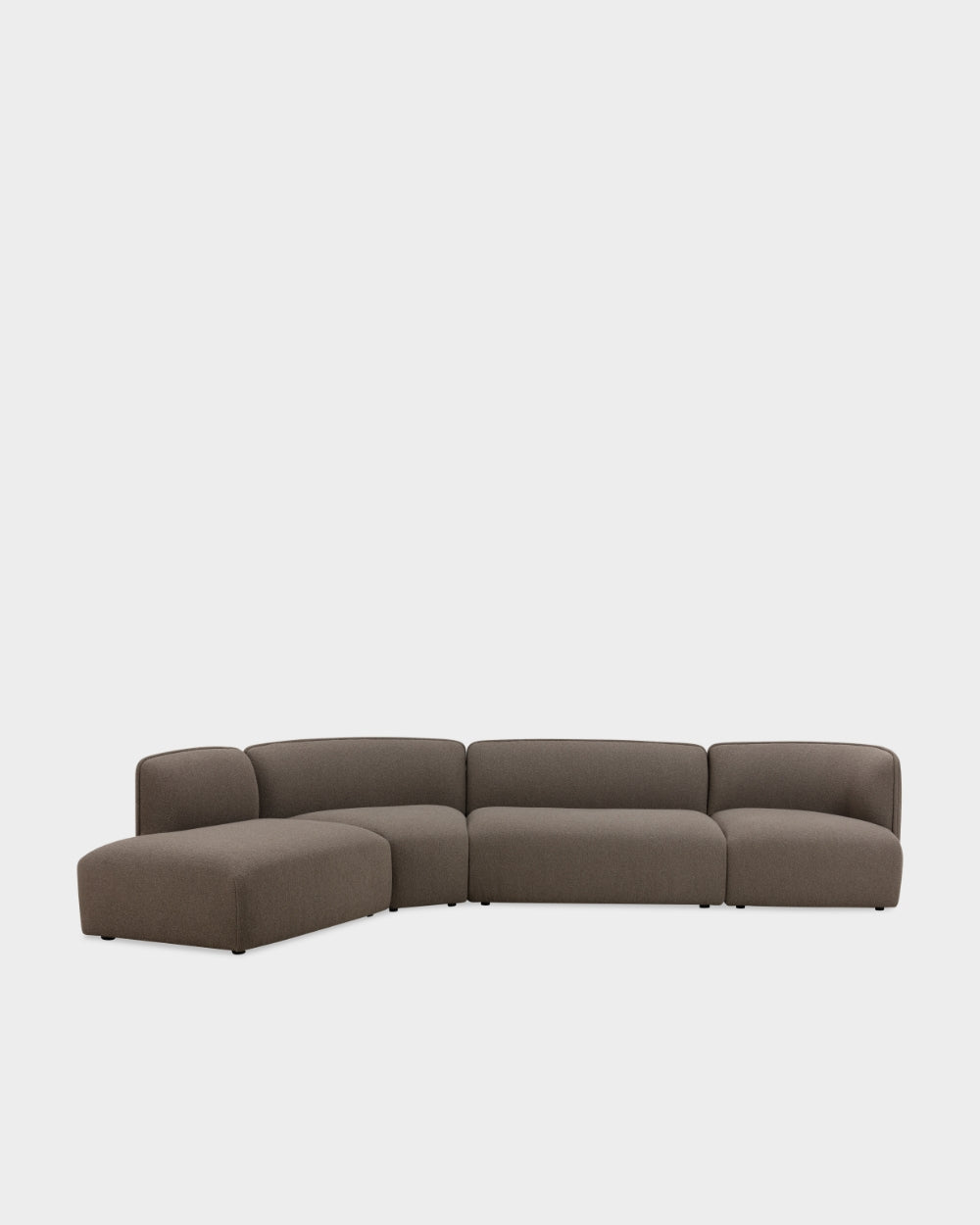 Panorama V3 Modular Sofa - Dark Brown Boucle-Cuddle 06
