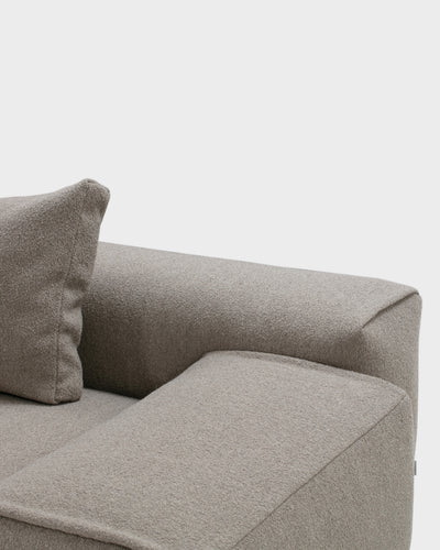 Pontone V1 Sofa - Left Facing Chaise - Light Brown Boucle-Cuddle 04