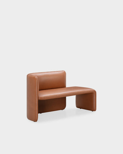 Rest 1.5 Seater Bench - Left Side Facing - Patrol Cognac Leather
