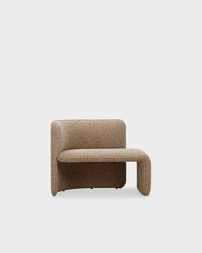 Rest 1 Seater Bench - Left Side Facing - Brown-Silenzio 04