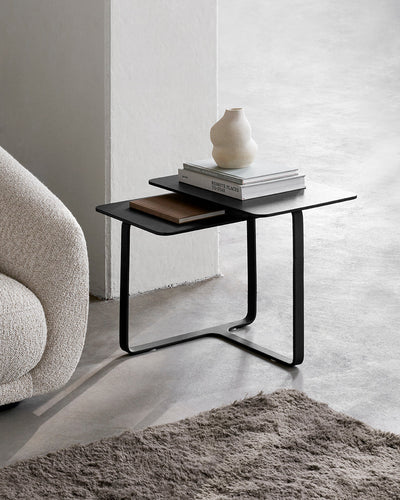 Root Double Top Side Table - Black