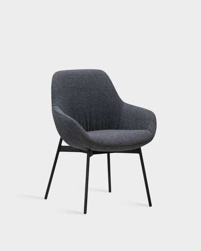 Sinum Dining Chair - Tweed Dark Grey-Coast 10