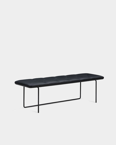Tip Toe Bench - Large - Black Parma Leather