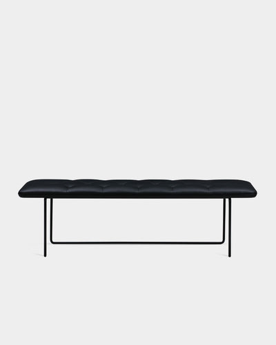 Tip Toe Bench - Large - Black Parma Leather