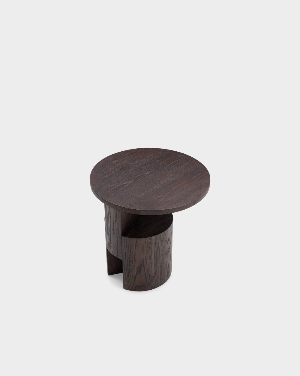 Wedge Side Table - Low - Dark Brown