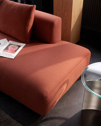 Arc Table - 500mm - Brushed Steel