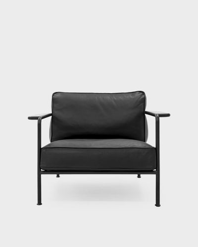 Aero Large Lounge Chair - Black Parma Leather