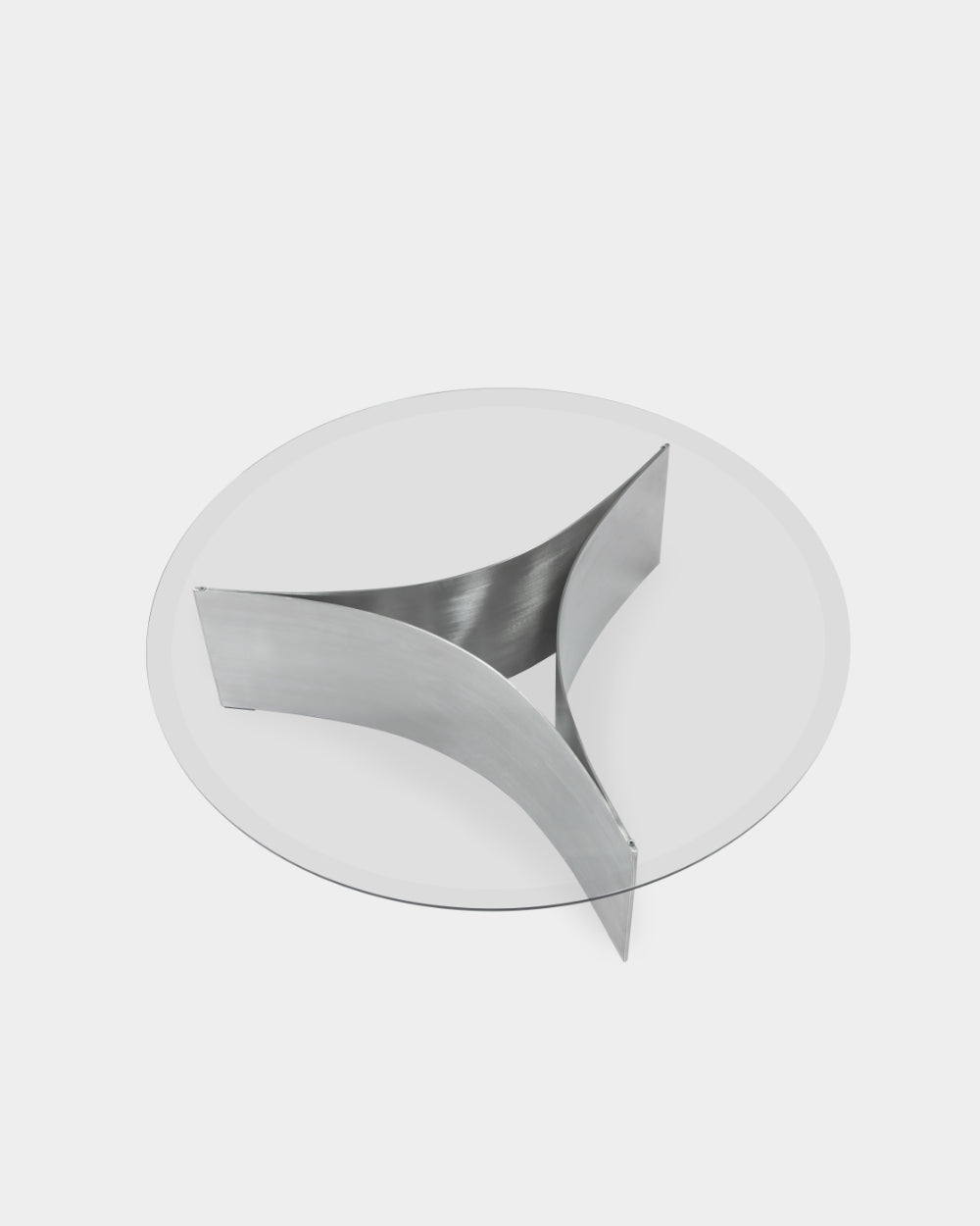Arc Table - 1000mm - Brushed Steel