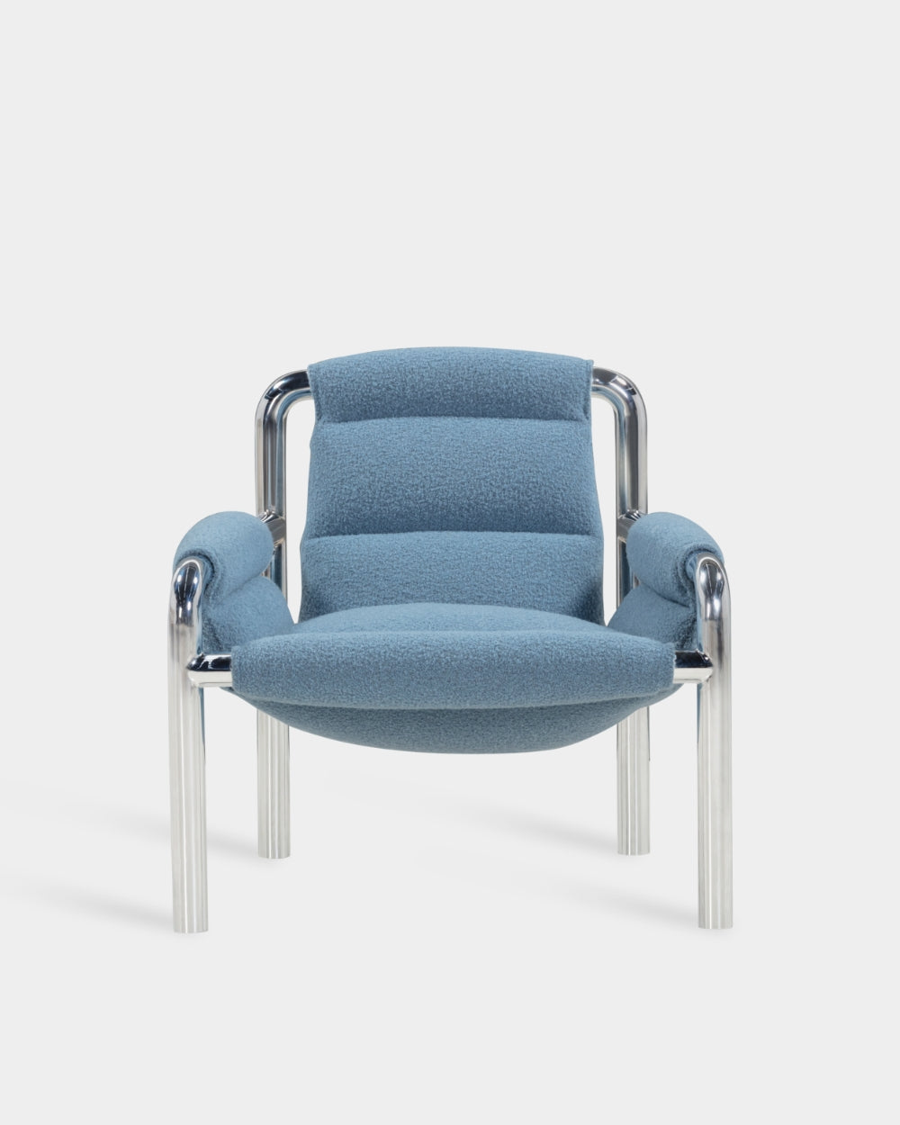 Atli Lounge Chair - Chrome - Sky Blue-Baru 0740