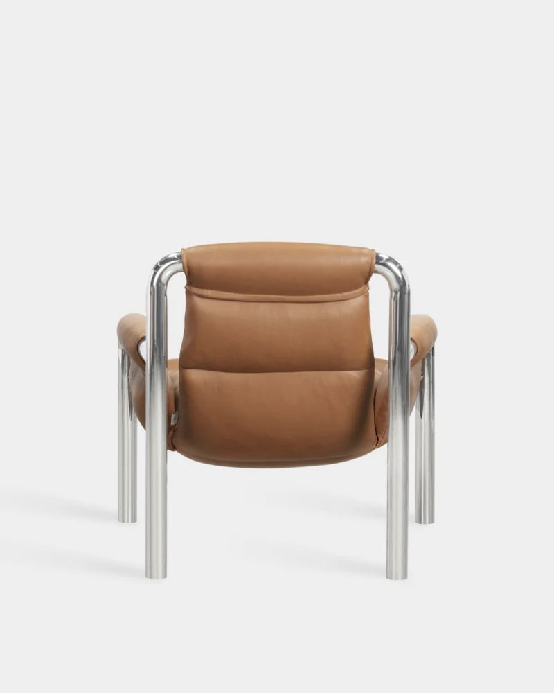Atli Lounge Chair - Chrome - Cognac Parma Leather