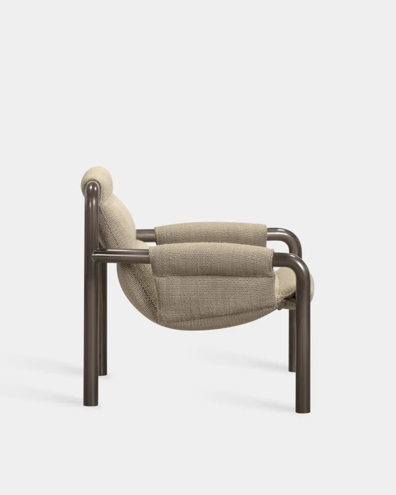 Atli Lounge Chair - Dark Grey Lacquer - Stone Beige-Turn 04