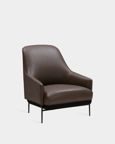 Chill High Back Lounge Chair - Marrone Parma Leather
