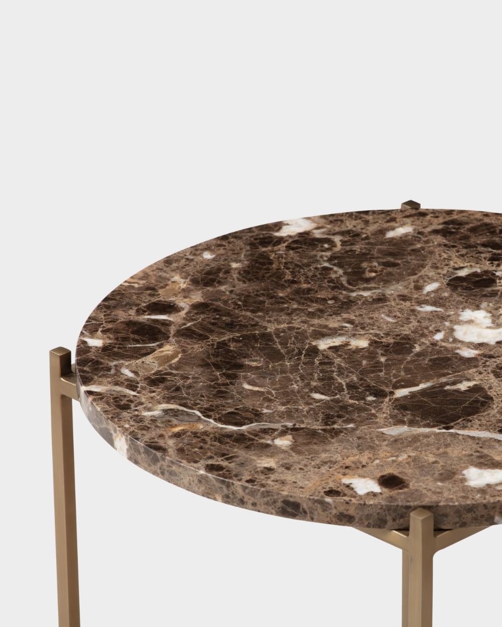 Circle Side Table - Dark Emperador Marble