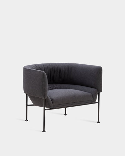 Collar Large Lounge Chair - Charcoal Black-Blend 2701