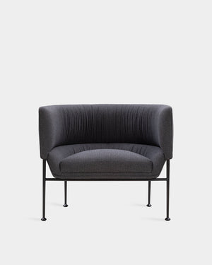 Collar Large Lounge Chair - Charcoal Black-Blend 2701