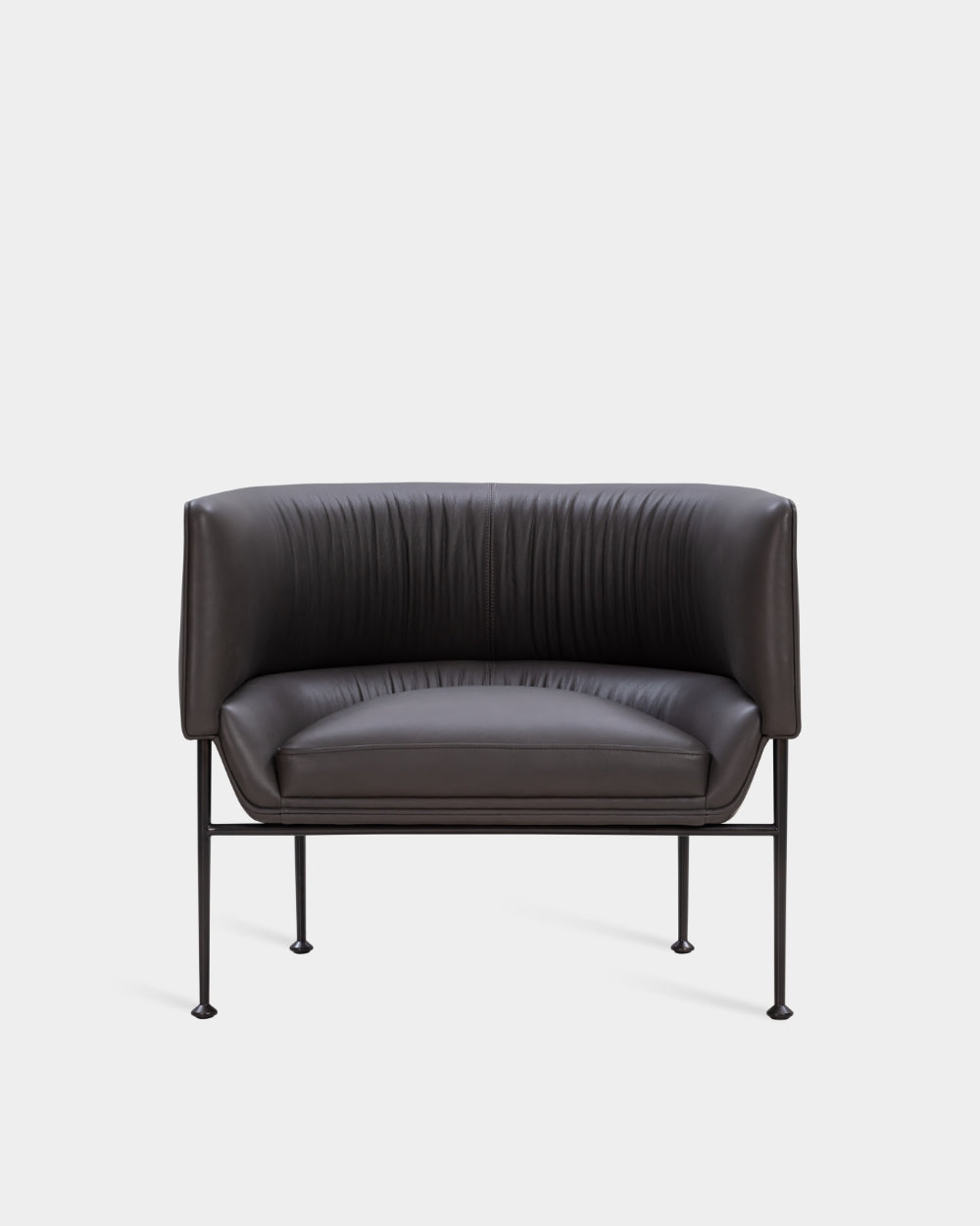 Collar Large Lounge Chair - Graphite Parma Leather