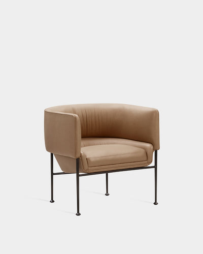 Collar Medium Lounge Chair - Macchiato Parma Leather