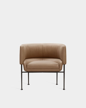 Collar Medium Lounge Chair - Macchiato Parma Leather