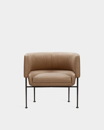 Collar Medium Lounge Chair - Macchiato Parma Leather