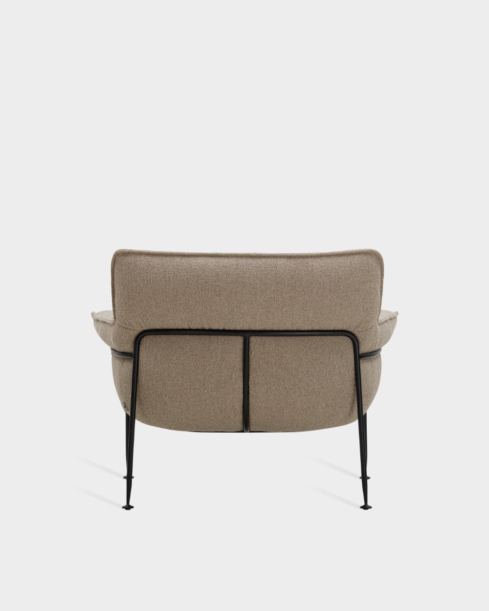 Duvet Lounge Chair - Black - Light Brown Boucle-Cuddle 04