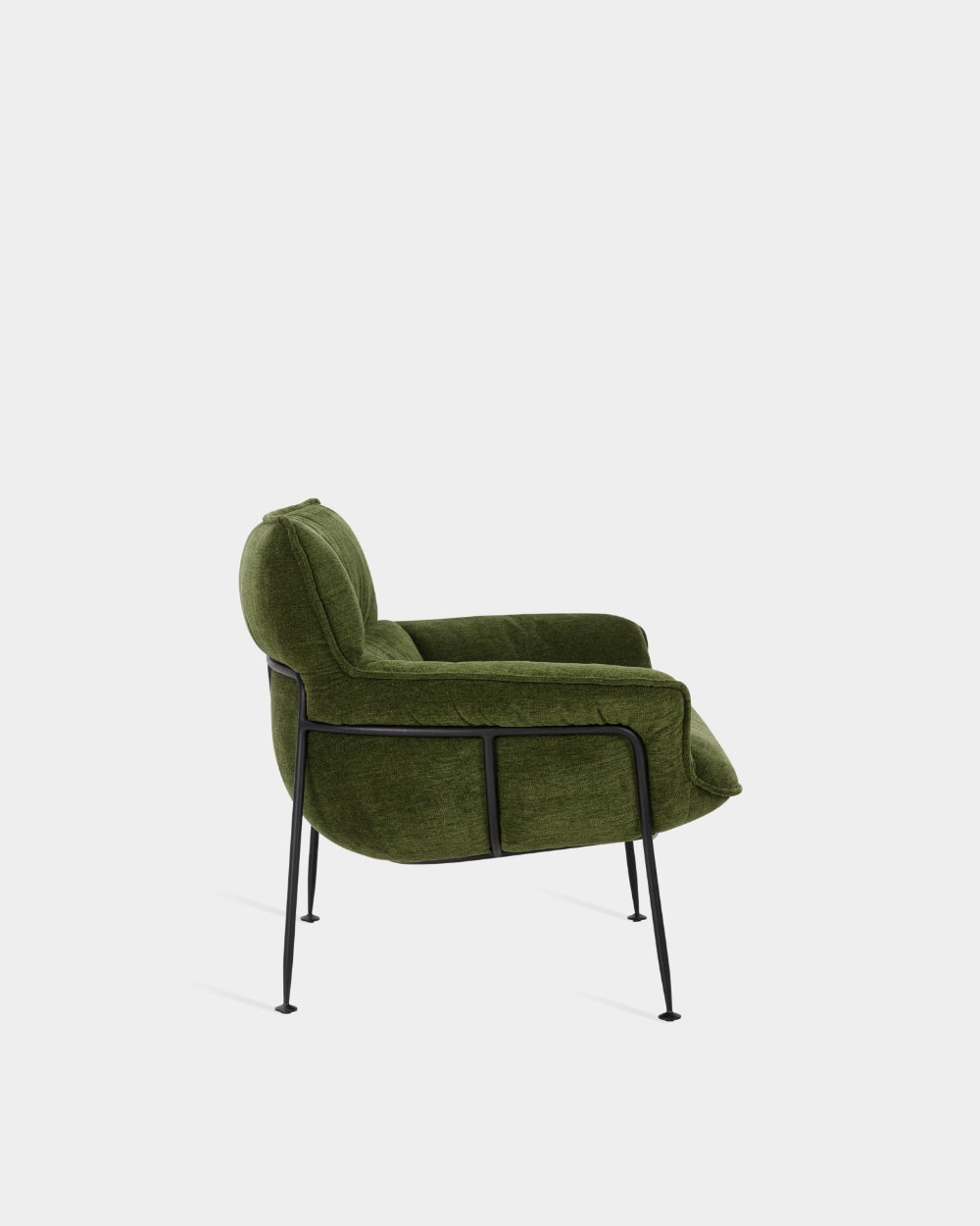 Duvet Lounge Chair - Black - Olive-Zest 06