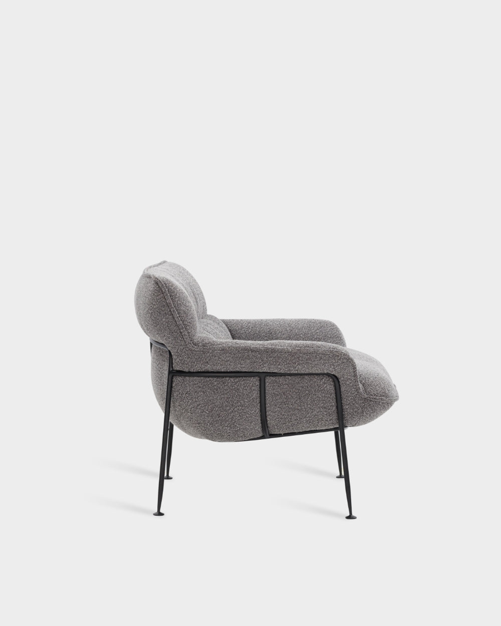 Duvet Lounge Chair - Black - Grey-Spectrum 14