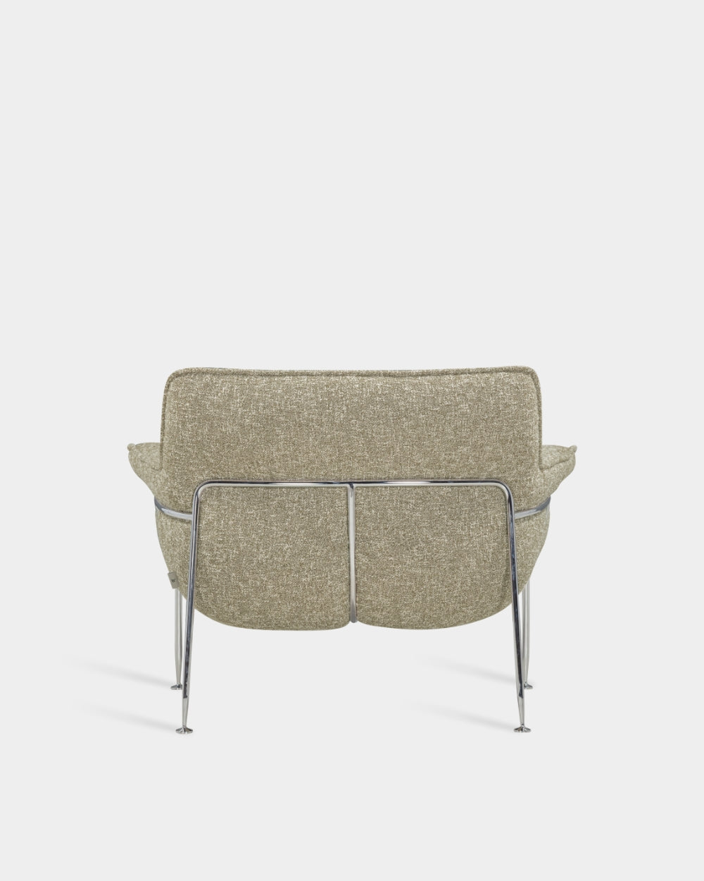 Duvet Lounge Chair - Chrome - Moss Grey-Zero 0002