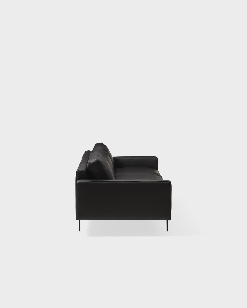 Edge V1 3 Seater Sofa - Faith Black Leather