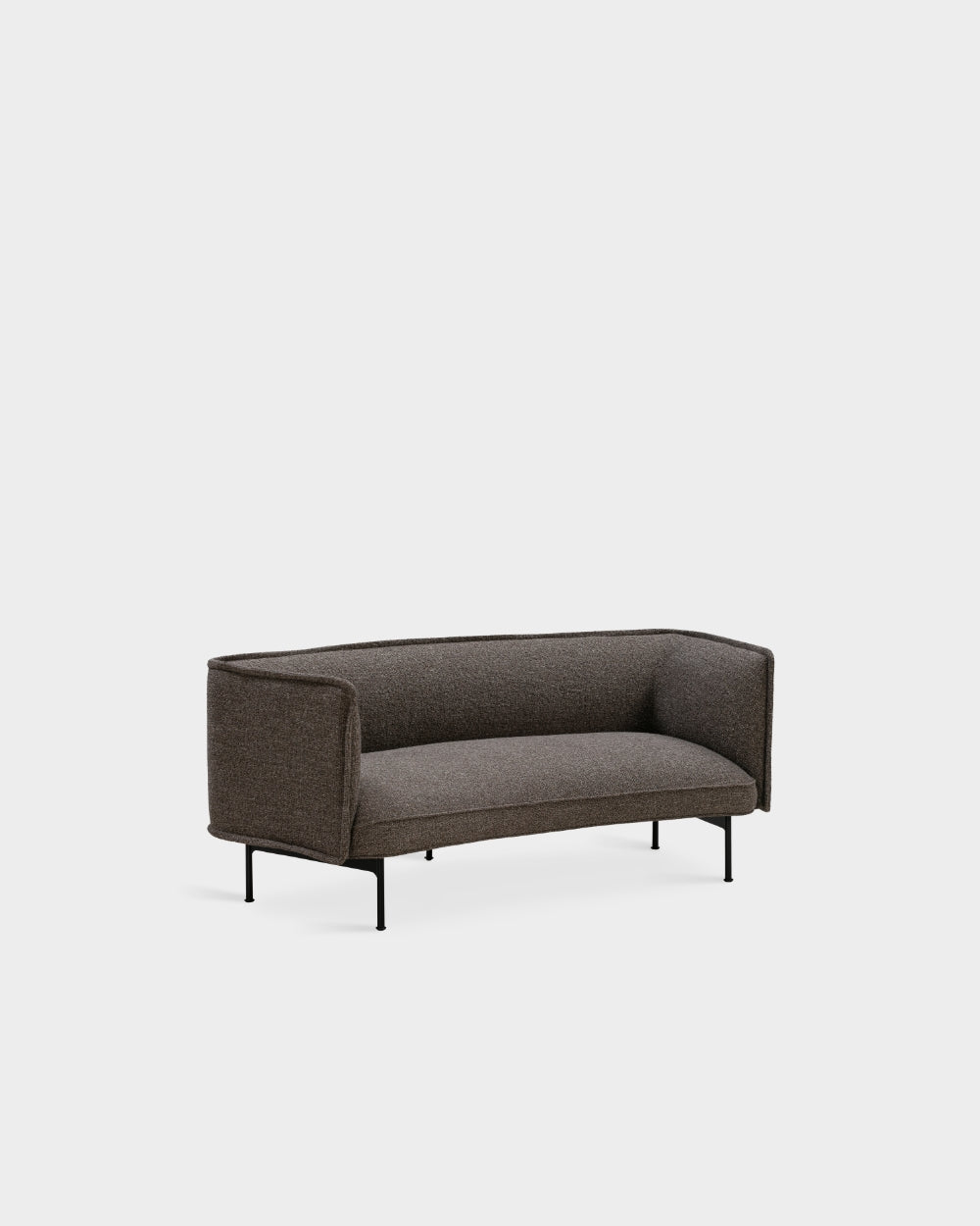 Lilin Curved 2.5 Seater Sofa - Brown-Bosa 08
