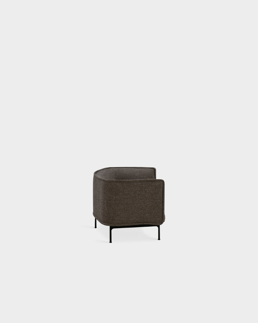 Lilin Curved 2.5 Seater Sofa - Brown-Bosa 08